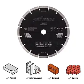 Lame diamant de scie circulaire Evolution ø230 mm
