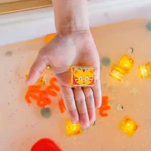 4 cubes lumineux Daniel Tigre brun