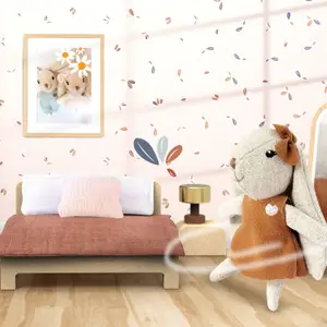 Chambre pour maison de poupée avec lapin