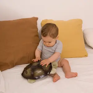 Veilleuse peluche Twilight Turtle Classic Moka
