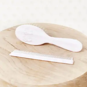 Ensemble brosse et peigne Garda rose