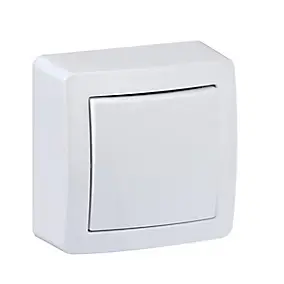 Interrupteur poussoir complet saillie Schneider Electric Alréa blanc