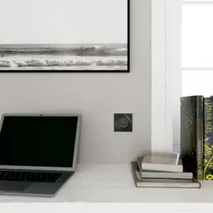 Prise chargeur double USB "Odace" anthracite