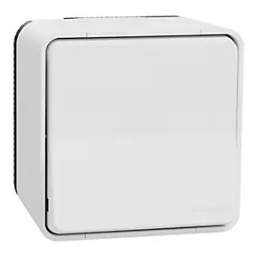 Interrupteur va-et-vient étanche complet saillie Schneider Electric Mureva Styl blanc