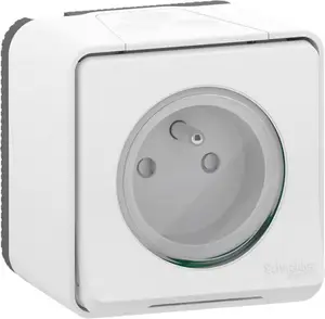 Prise étanche blanc