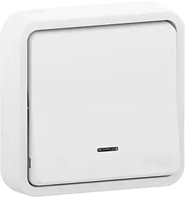 Interrupteur va-et-vient étanche complet encastré Schneider Electric Mureva Styl blanc