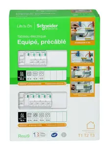 Tableau monté câblé 2 rangées 26 modules T1/T2/T3