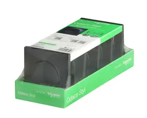 Lot de 5 interrupteurs va-et-vient complet "Odace" anthracite