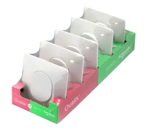 Lot de 5 va et vient avec plaques "Ovalis" blanc