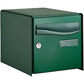 Boîte aux lettres 2 portes Lys Vert acier résistant à la rouille