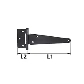 Penture anglaise axe composite ép.2 L.194 mm noir Afbat
