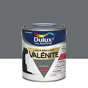 Laque glycéro gris anthracite brillant Dulux Valentine Valénite 2 L