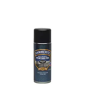 Bombe de peinture métal extérieur direct sur rouille noir effet martelé Hammerite 400 ml