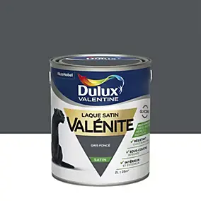 Laque glycéro gris foncé satin Dulux Valentine Valénite 2 L