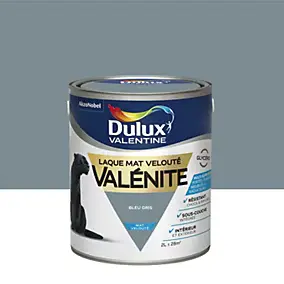 Laque glycéro bleu gris mat Dulux Valentine Valénite 2 L