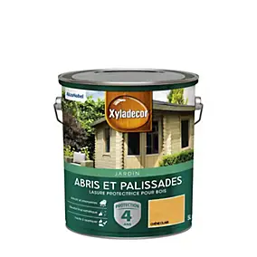 Lasure bois extérieur abris et palissades chêne clair mat Xyladecor 5 L