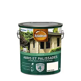 Lasure bois extérieur abris et palissades blanc opaque mat Xyladecor 5 L