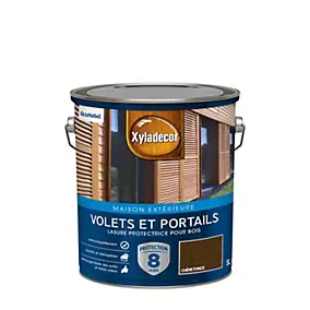 Lasure bois extérieur volets et portails chêne foncé satin Xyladecor 5 L