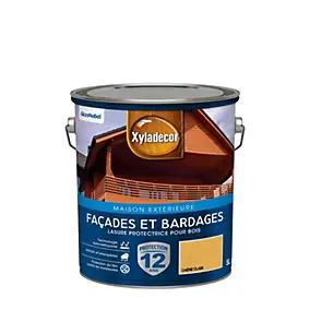Lasure bois extérieur façades et bardages lin foncé satin Xyladecor 5 L