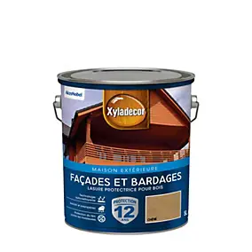 Lasure bois extérieur façades et bardages chêne satin Xyladecor 5 L