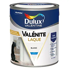 Laque acrylique blanc mat velouté Dulux Valentine Valénite 2 L