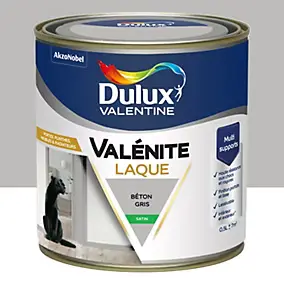 Laque acrylique gris béton satin Dulux Valentine Valénite 0.5 L