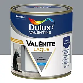 Laque acrylique gris building mat velouté Dulux Valentine Valénite 0.5 L