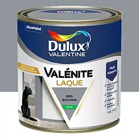 Laque acrylique gris building satin Dulux Valentine Valénite 0.5 L