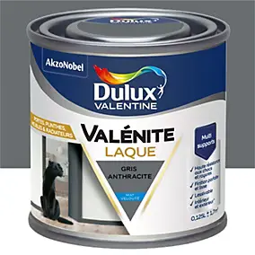 Laque acrylique gris anthracite mat Dulux Valentine Valénite 125 ml