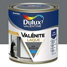 Laque acrylique gris anthracite mat velouté Dulux Valentine Valénite 0.5 L