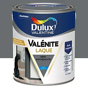 Laque acrylique gris anthracite mat velouté Dulux Valentine Valénite 2 L