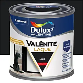 Laque Valénite Dulux Valentine Acrylique brillant noir 125ml