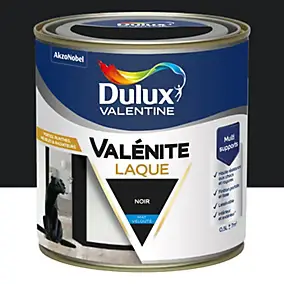 Laque acrylique noir mat velouté Dulux Valentine Valénite 0.5 L