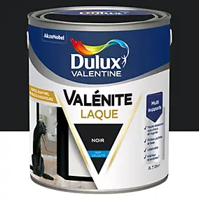 Laque acrylique noir mat velouté Dulux Valentine Valénite 2 L