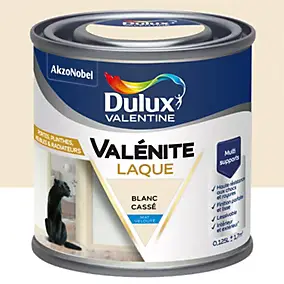 Laque acrylique blanc cassé mat velouté Dulux Valentine Valénite 125 ml