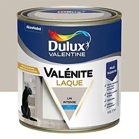Laque acrylique blanc lin intense mat velouté Dulux Valentine Valénite 0.5 L