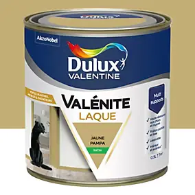 Laque acrylique jaune pampa satin Dulux Valentine Valénite 0.5 L
