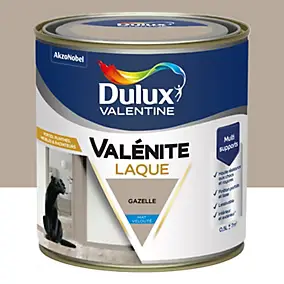 Laque acrylique beige gazelle velouté mat Dulux Valentine Valénite 0.5 L