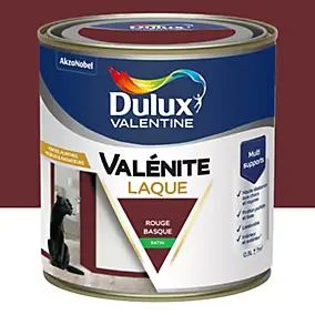 Laque Valénite Dulux Valentine Acrylique satin rouge basque 500ml