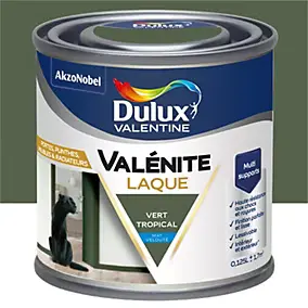 Laque acrylique vert tropical mat velouté Dulux Valentine Valénite 125 ml