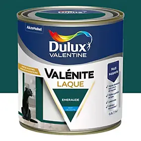 Laque acrylique vert emeraude mat velouté Dulux Valentine Valénite 0.5 L