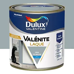 Laque acrylique bleu gris de brume velouté mat Dulux Valentine Valénite 0.5 L