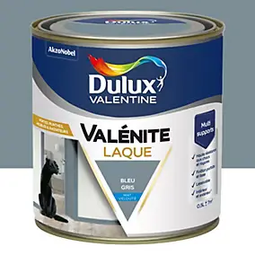Laque acrylique bleu gris mat velouté Dulux Valentine Valénite 0.5 L