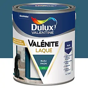 Laque Valénite Dulux Valentine Acrylique satin bleu paon 2L
