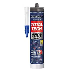 Mastic colle polymère Koltout Totel Tech anthracite 290 ml
