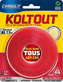Ruban colle Koltout extra fin h. 19 mm x l. 7.5 m