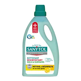 Nettoyant désinfectant sols et surfaces citron Sanytol 5L
