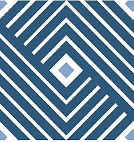 6 carreaux adhésifs motif carré bleu L.15 x H.15 x l.0,4cm