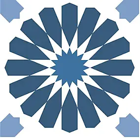 8 carreaux adhésifs motif Azulejos bleu L.10 x H.10 x l.0,4cm