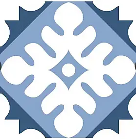 8 carreaux adhésifs motif losange feuille bleue L.10 x H.10 x l.0,4cm